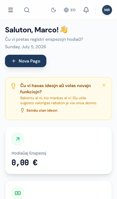 Panelo de Gestione Incassi