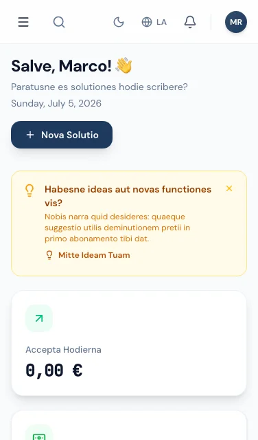 Tabula Moderatrix Gestione Incassi