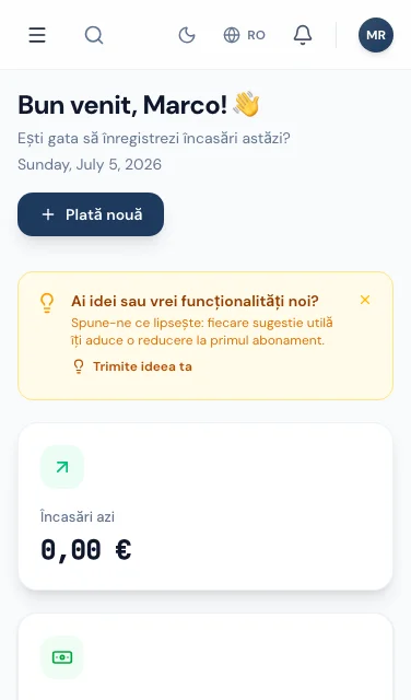 Dashboard Gestione Incassi
